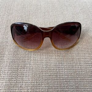Y2K Armani Exchange Brown to Amber Gradient Oversized Sunglasses
